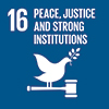 16 Peace, Justice and Strong Institutions tile